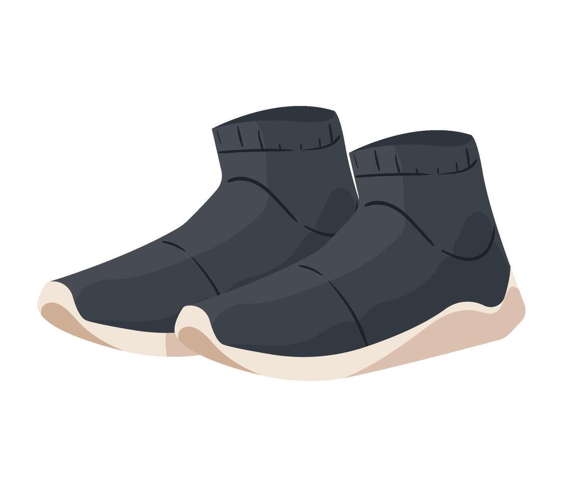 A pair of black shoes on a white background vector