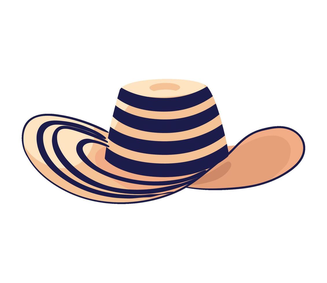 A hat with a striped pattern on it vector