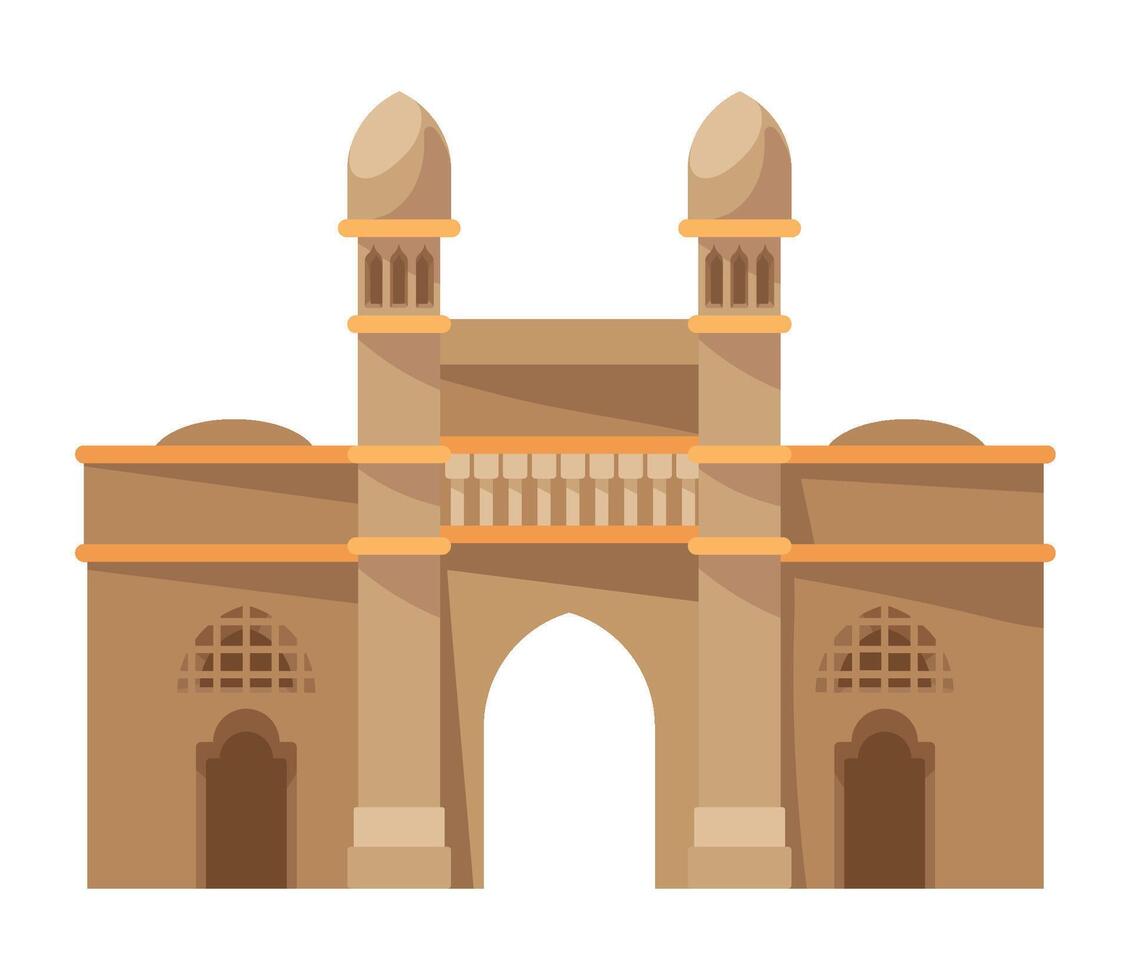 An illustration of a building with two towers vector