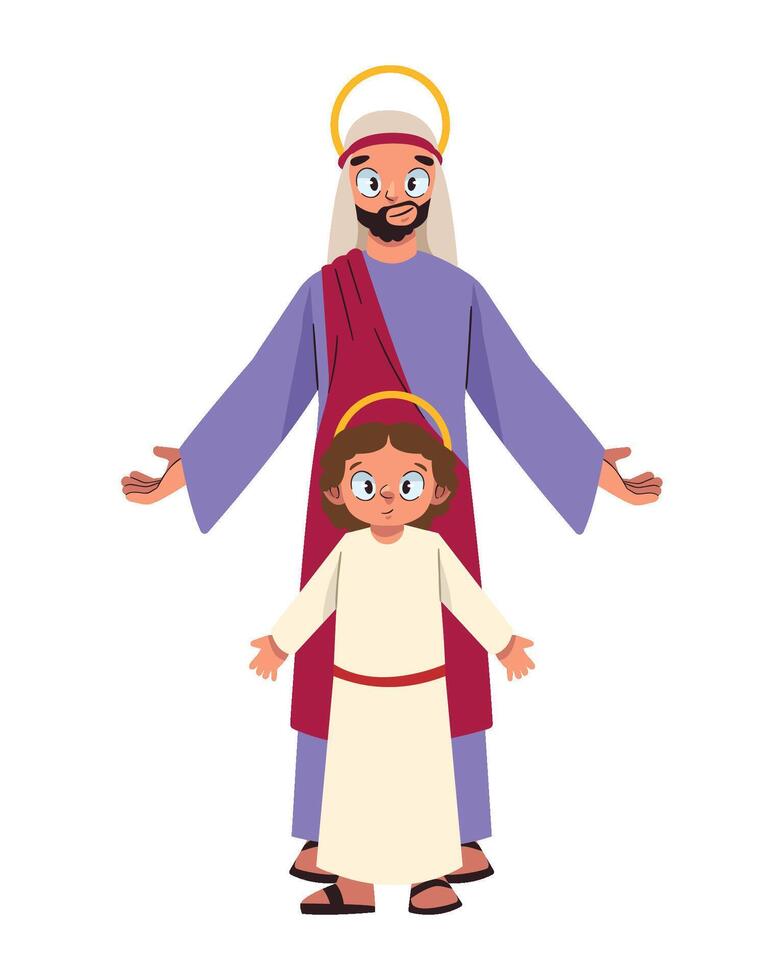 Jesus and little girl illustration vector