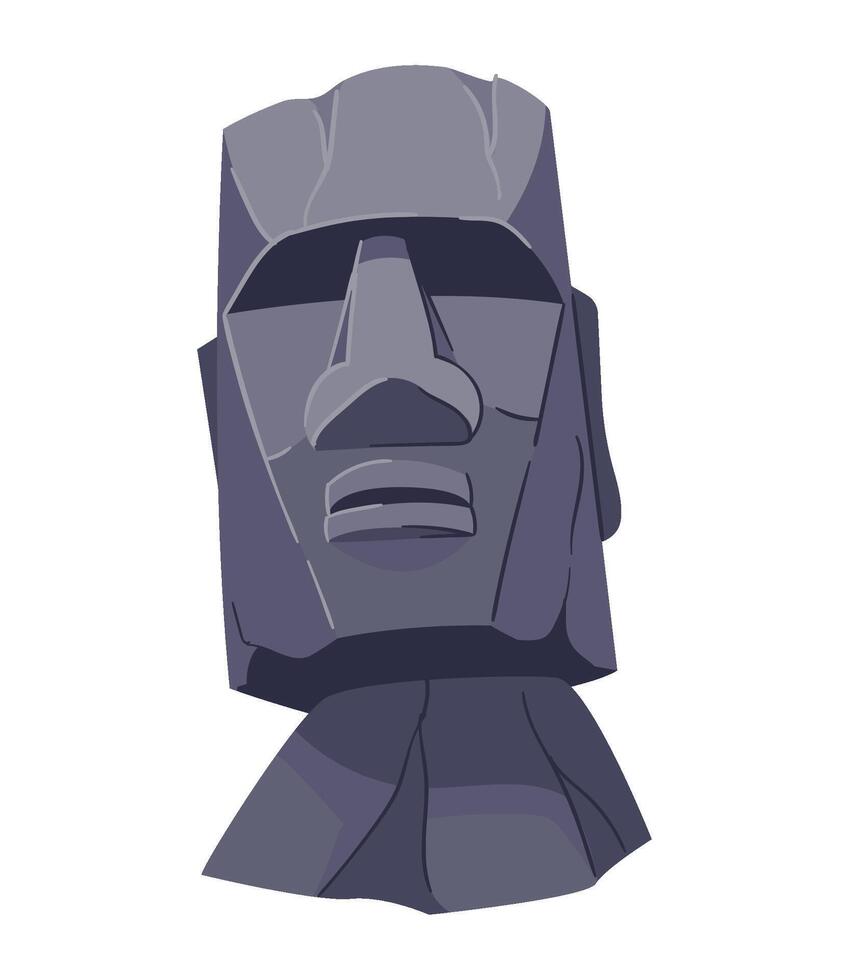 An easter island statue with a face vector