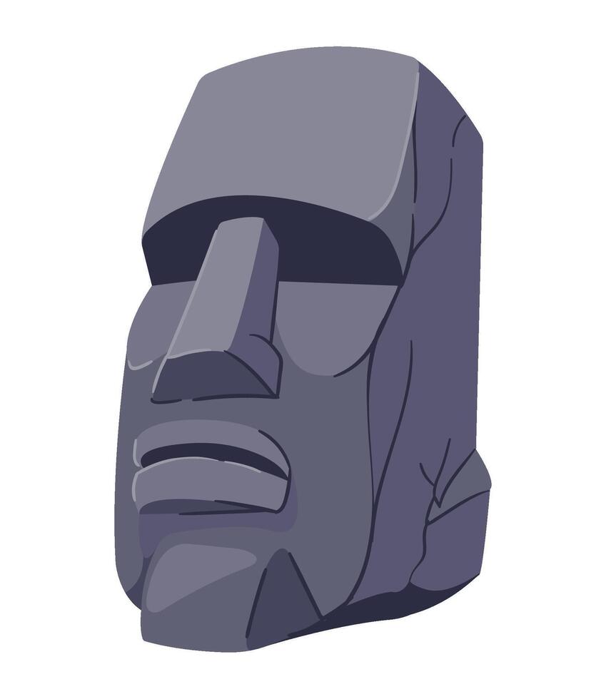 An image of a statue of an easter island head vector