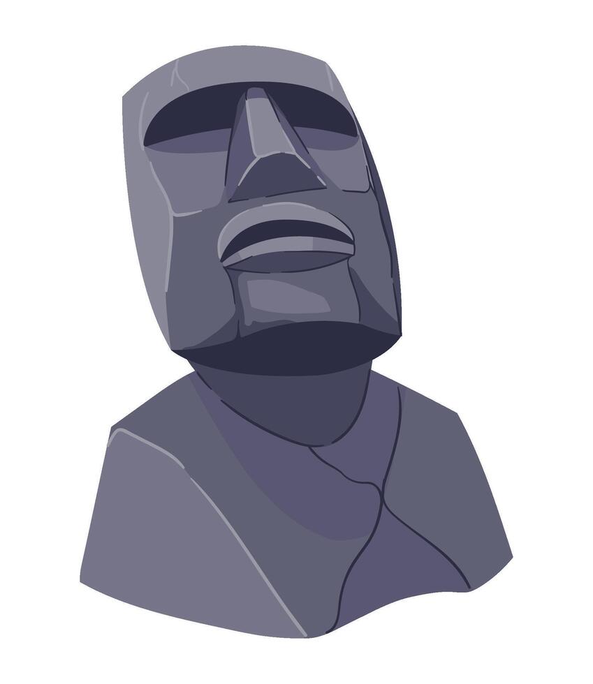 An easter island statue with a face vector