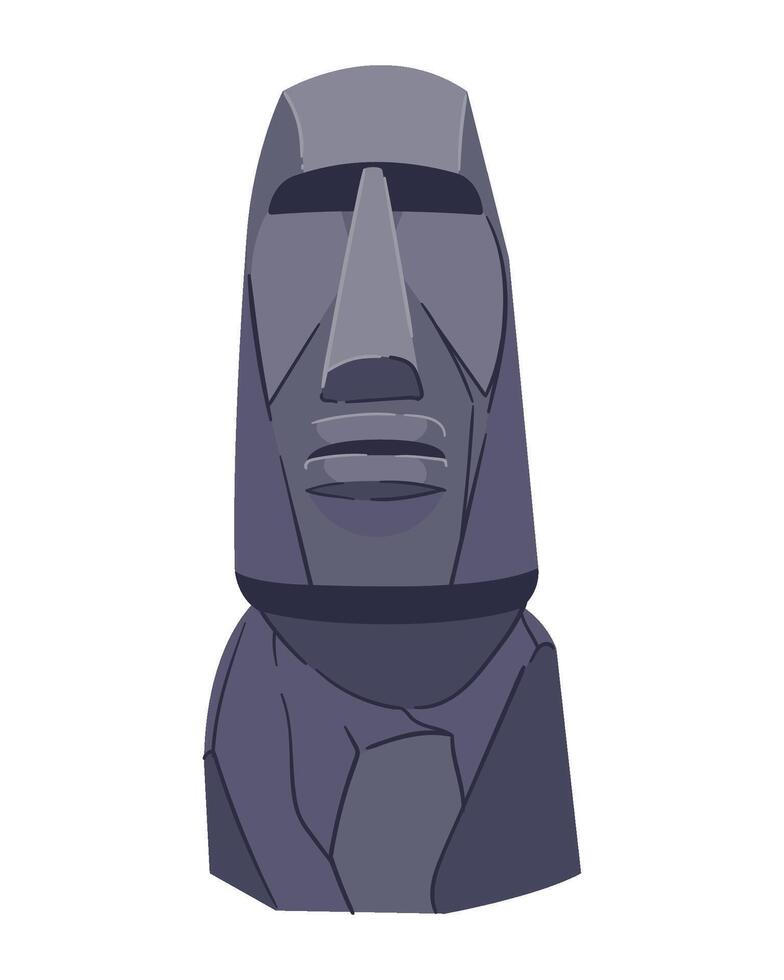 An easter island statue with a face vector