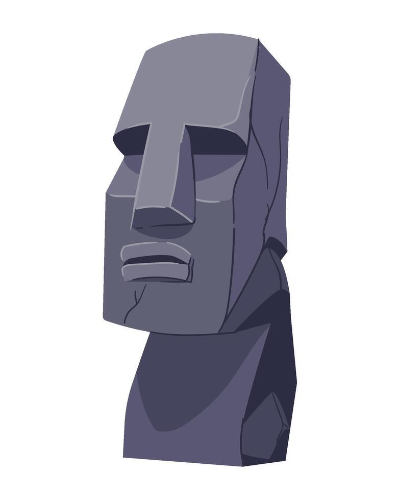 An image of a statue of an easter island head vector