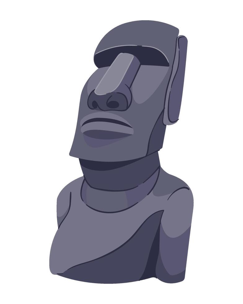 An easter island statue with a face vector
