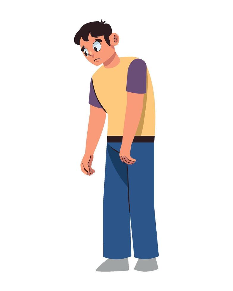 A cartoon man standing with his hands on his hips vector
