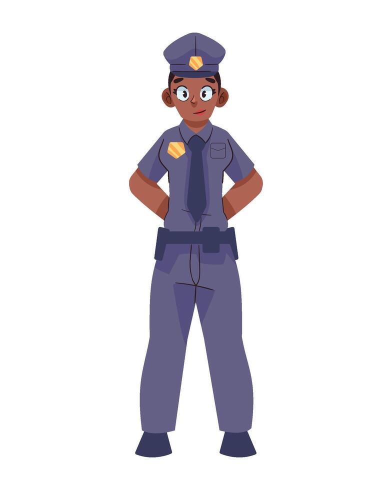 An illustration of a police officer vector