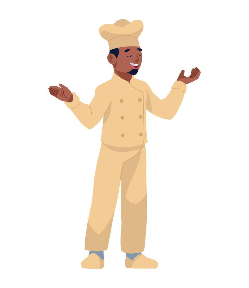A cartoon chef in a uniform vector