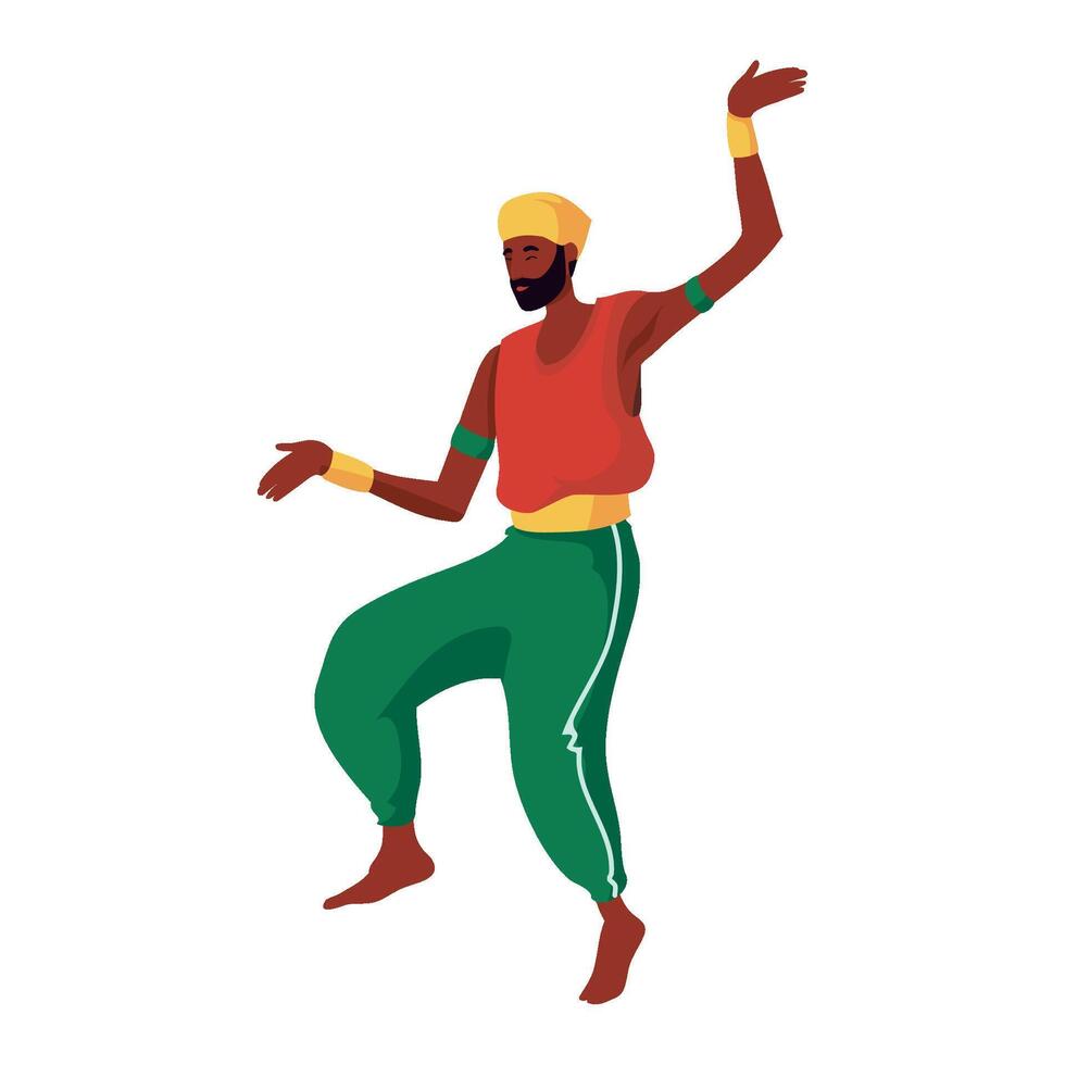 An illustration of a man in a traditional outfit vector