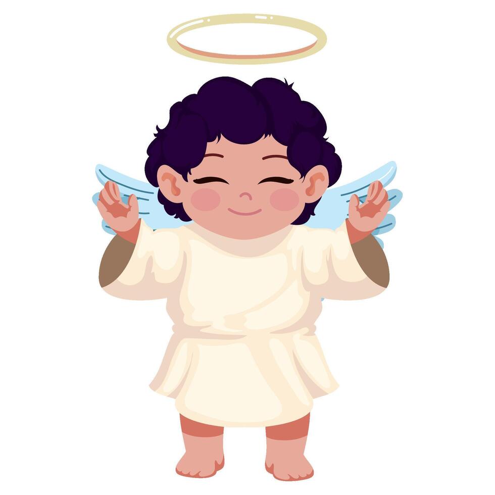 Cute little angel illustration vector
