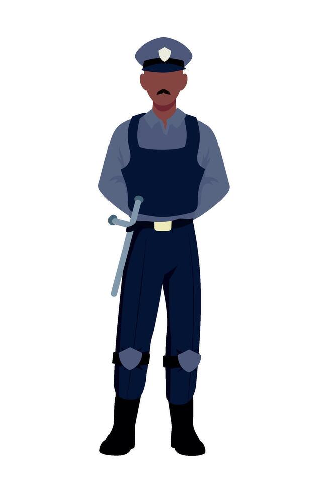 An illustration of a police officer vector