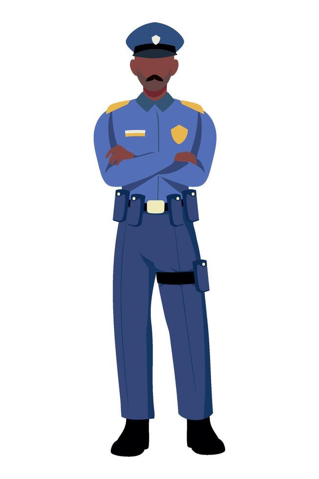 An illustration of a police officer vector