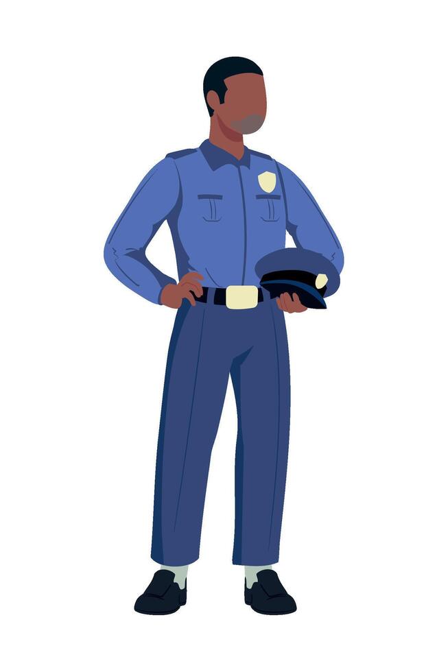 An illustration of a police officer vector
