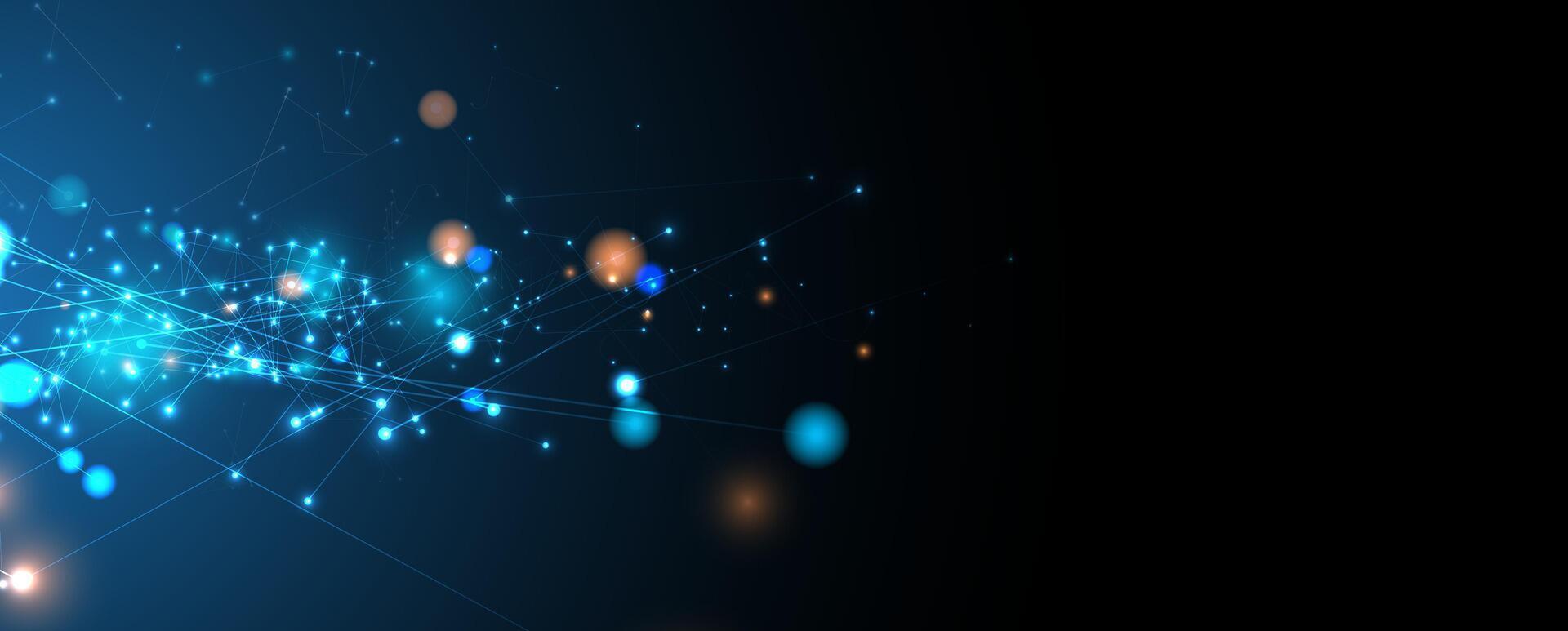 Neural Networks Weaving the Fabric of Digital Intelligence vector