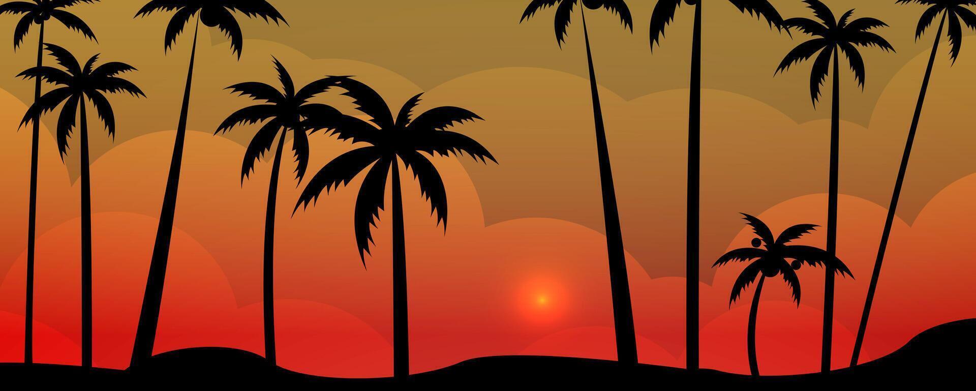 Palm Trees, Ocean Breezes, and Sunlit Days vector