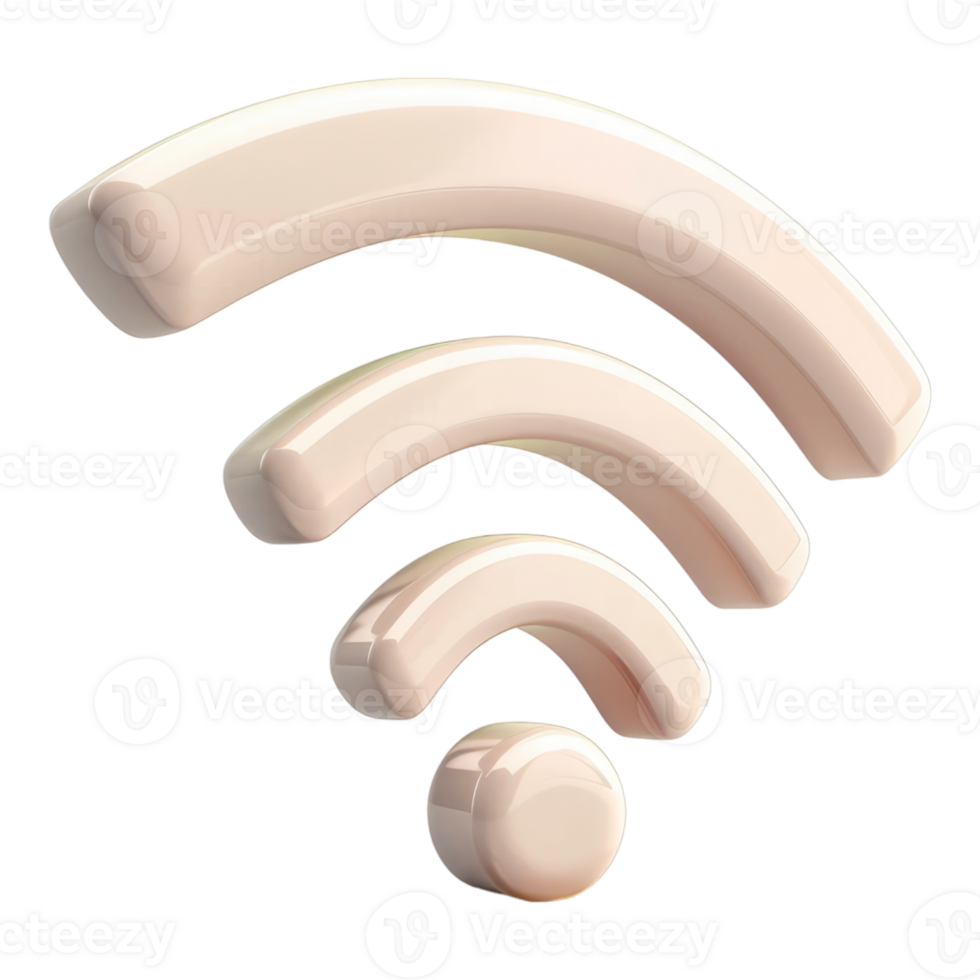 Wifi icon isolated on transparent background. png