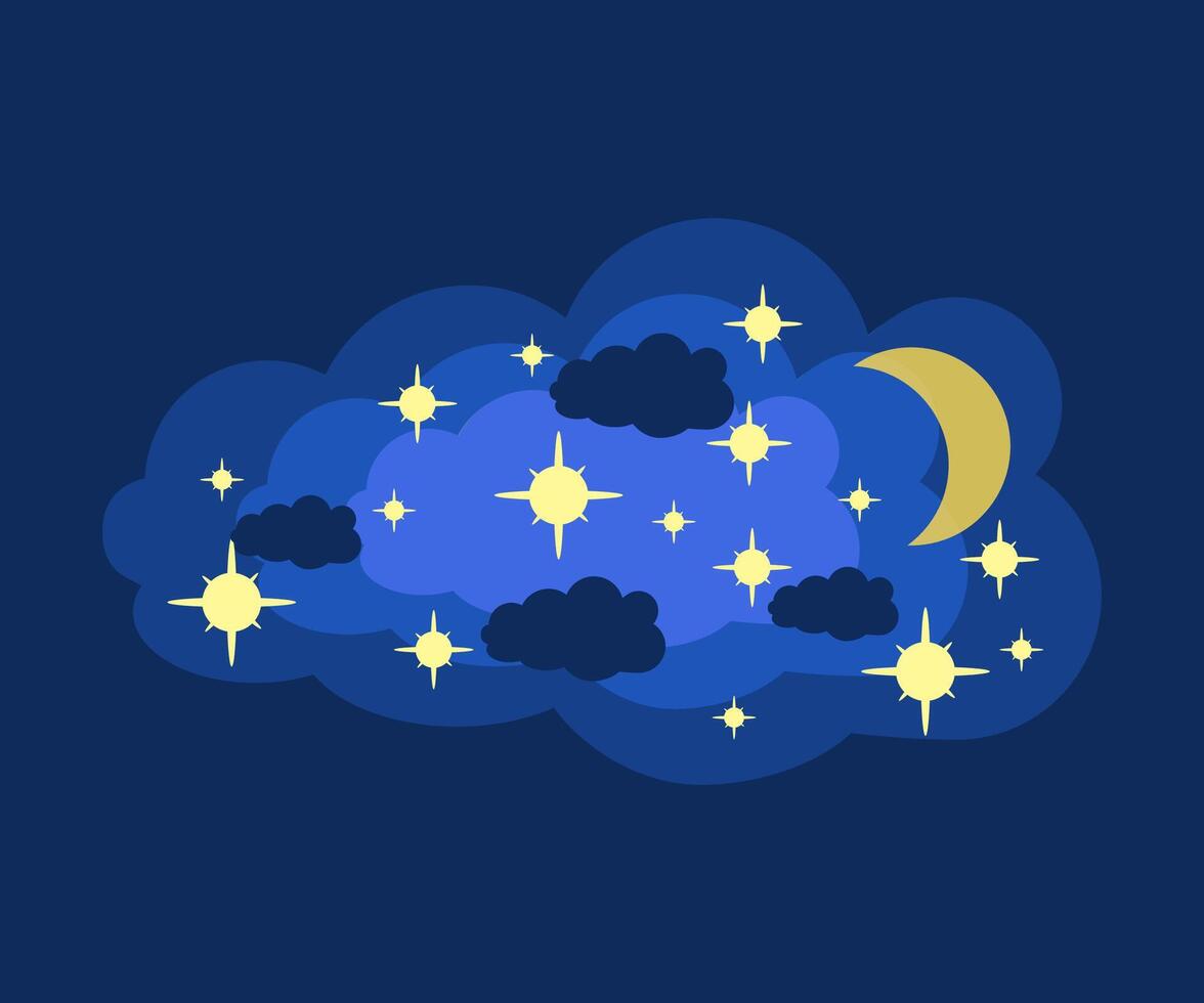 sky and clouds paper cut art banner illustration flat style background for you design vector