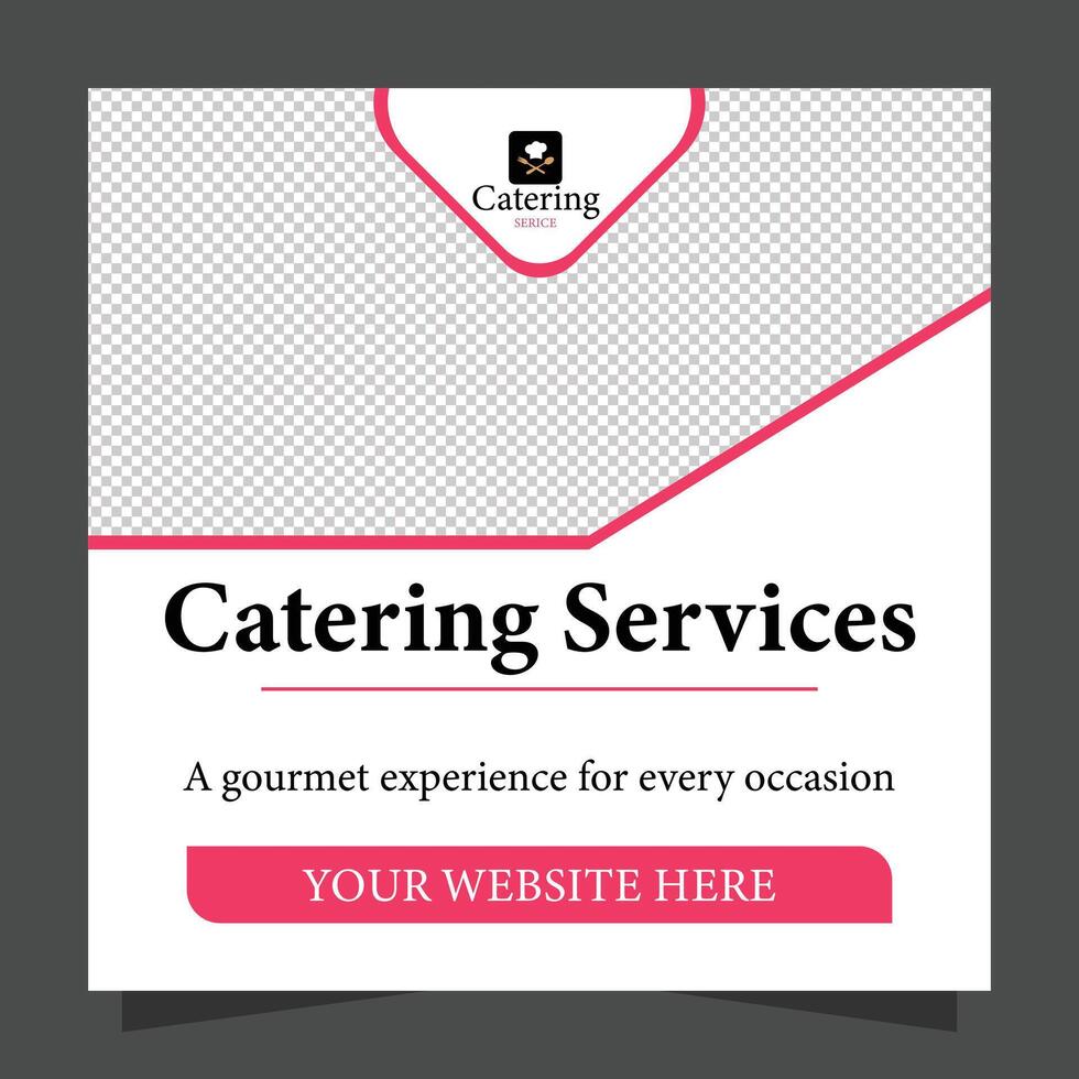 Catering Service Social media Post Template Design vector