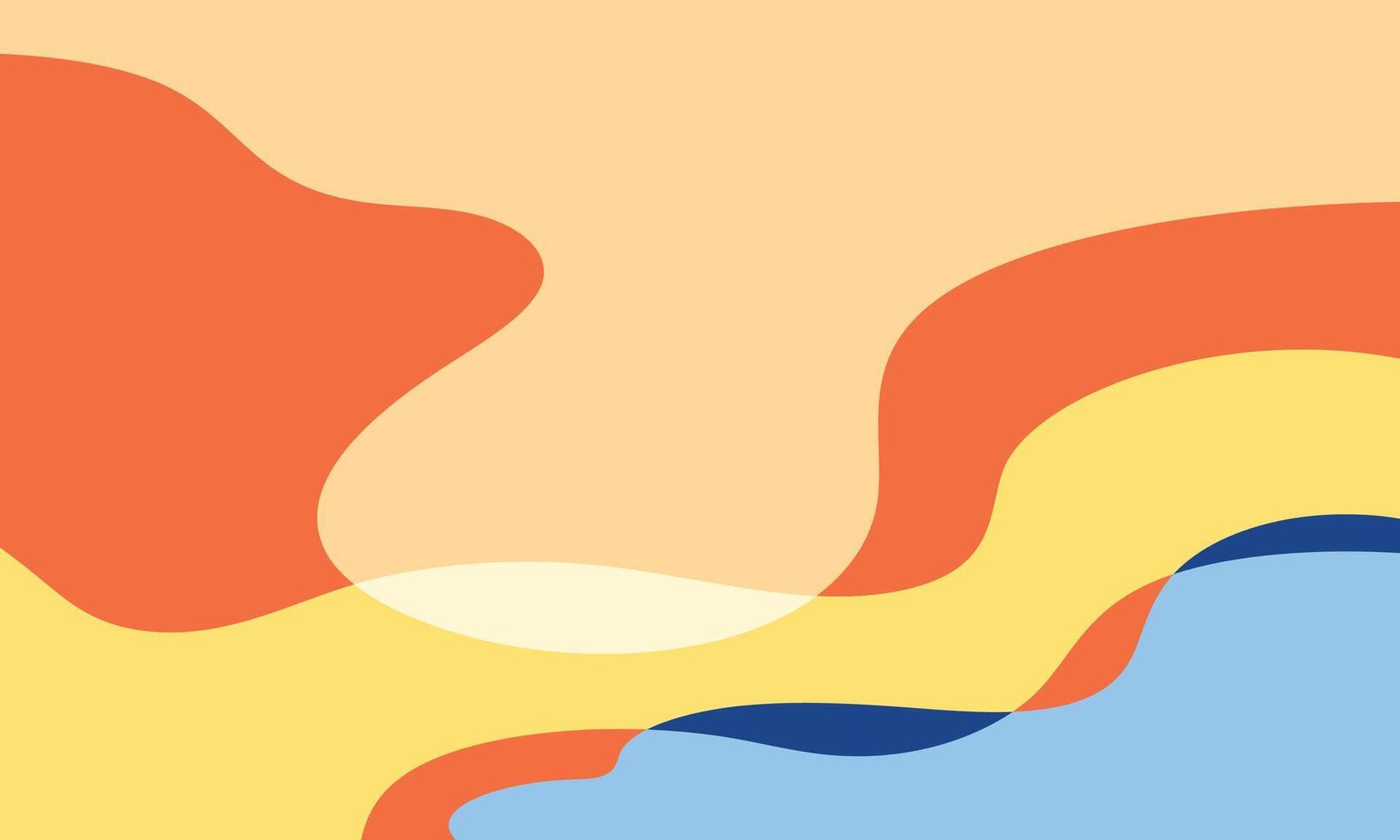 abstract background with wavy lines and spots in orange and yellow colorS ILLUSTRATION vector