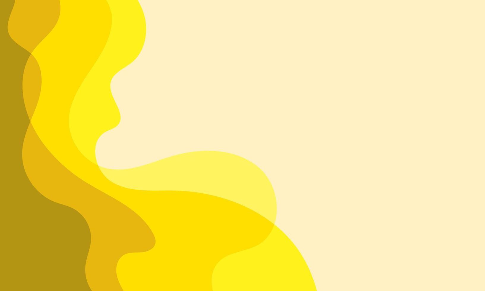 wavy and vibrant yellow background illustration vector
