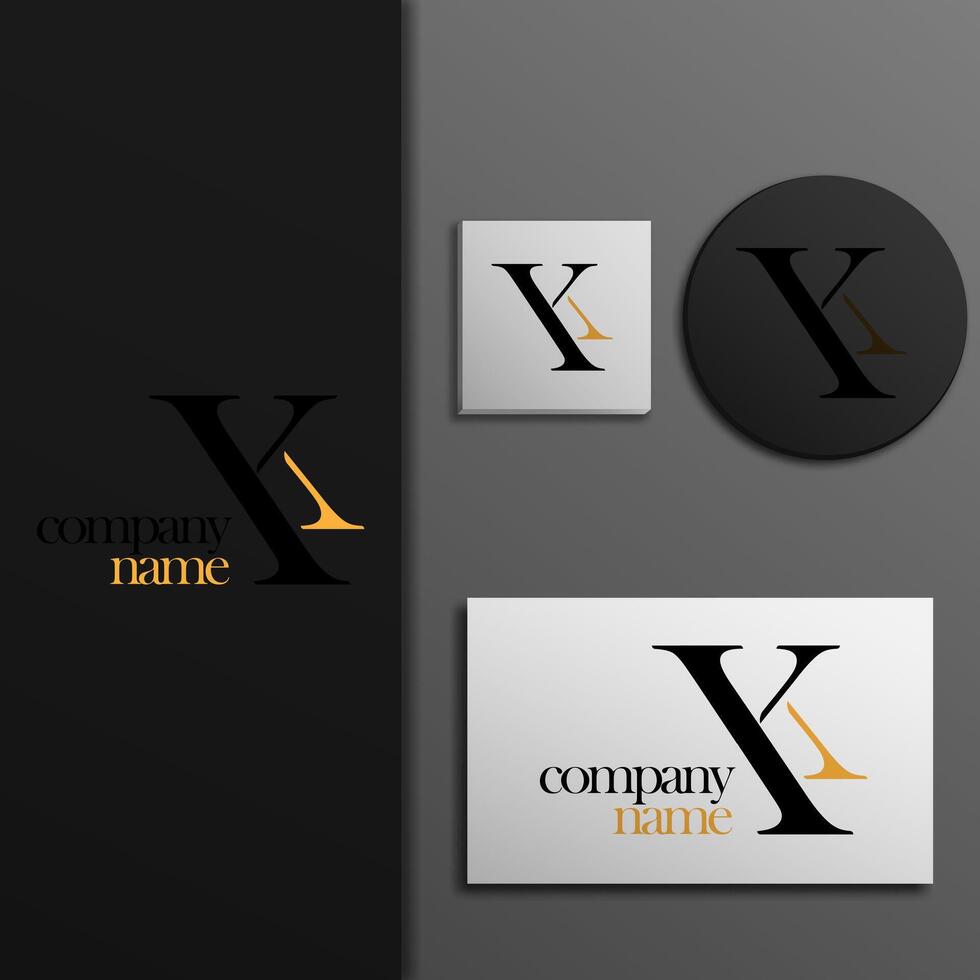 logo icon design letter X Y K combine simple elegant futuristic luxury eps 10 vector