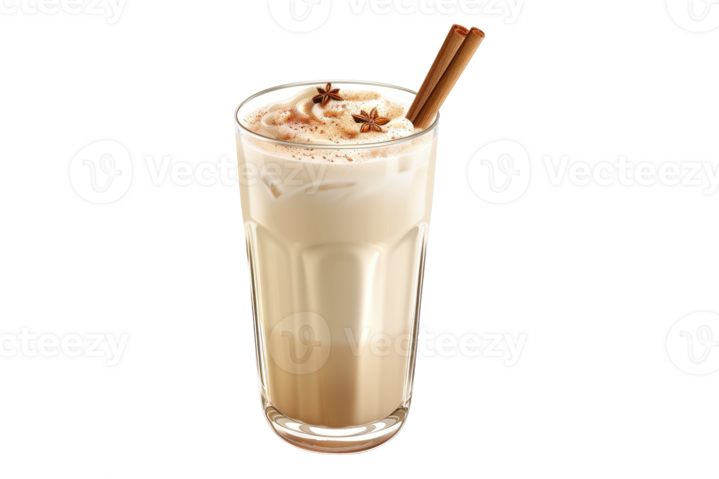 Horchata cream shake isolated on transparent background. png