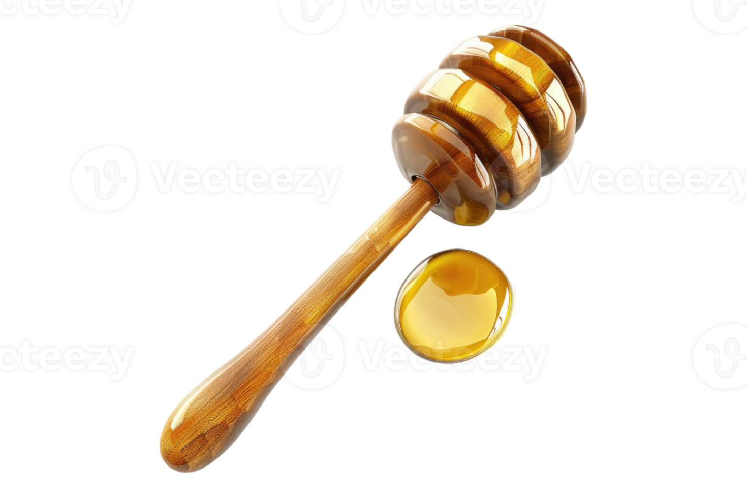 Honey dipper stick isolated on transparent background. png