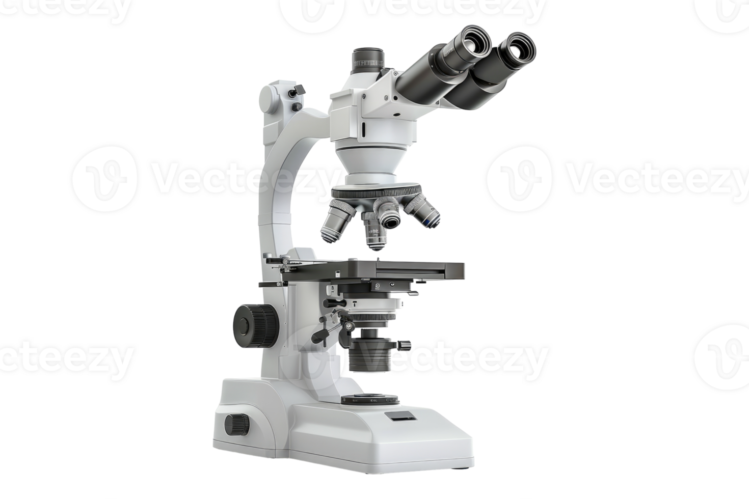 Microscope isolated on transparent background. png