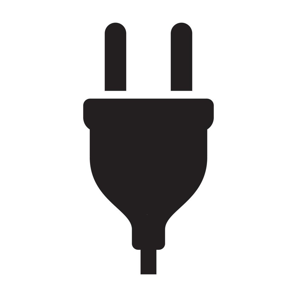Electric plug icon isolated on white background vector