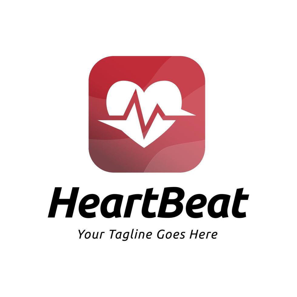 Heart beat logo , ECG Logo illustration. vector