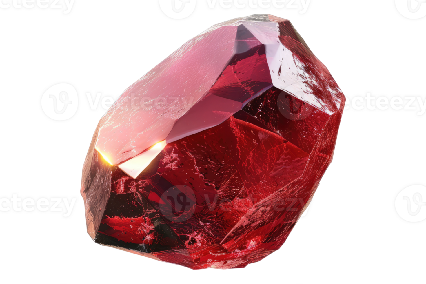 Ruby isolated on transparent background. png