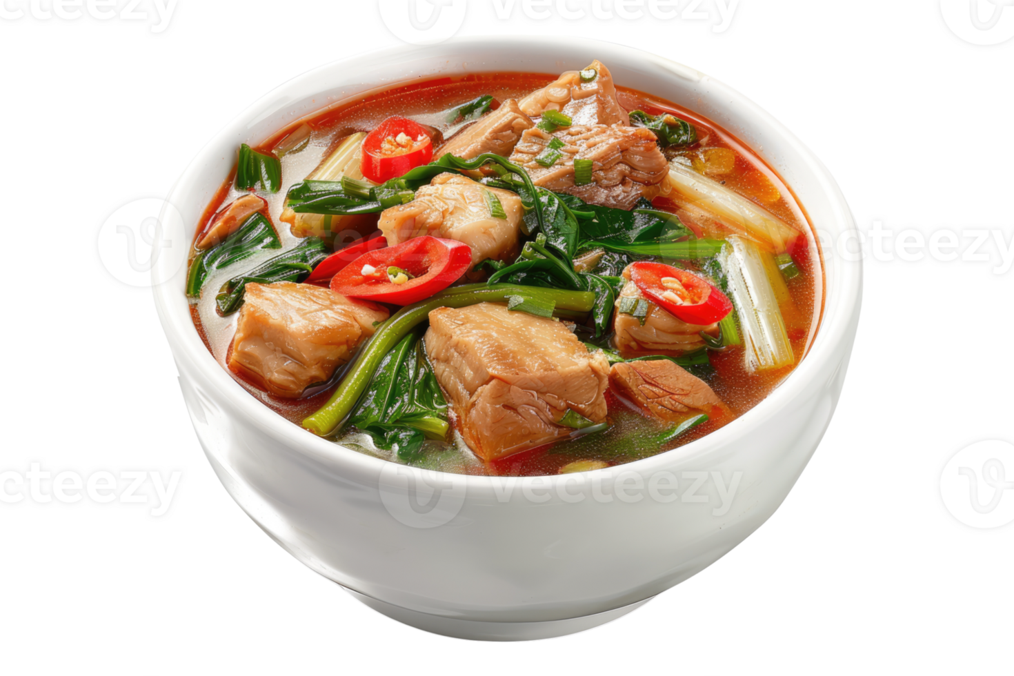 Sinigang nababoy isolated on transparent background. png
