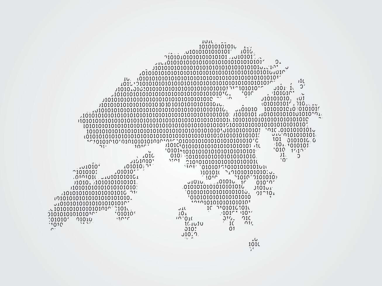 Hong Kong map using binary codes on white background vector
