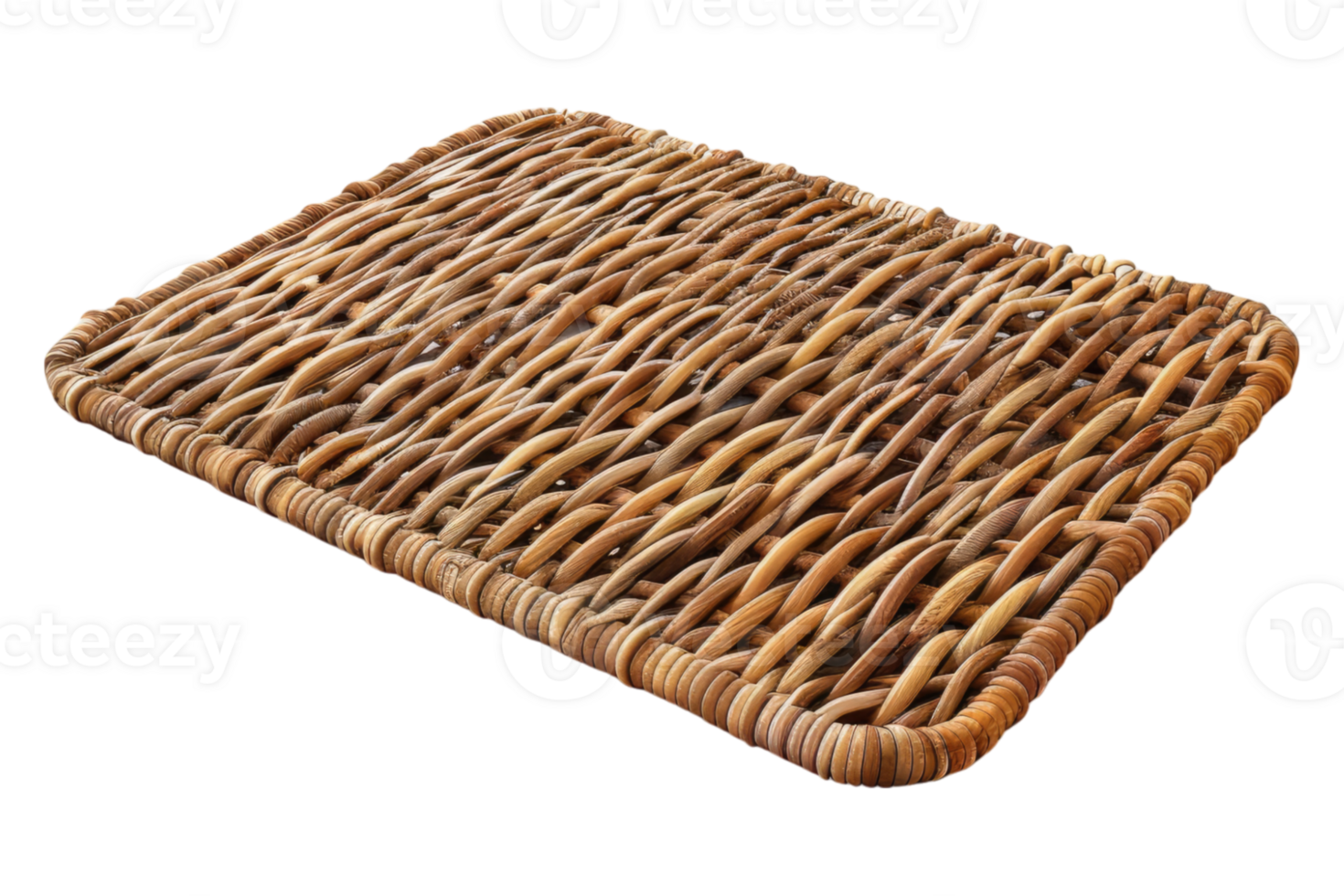 Wicker placemat isolated on transparent background. png