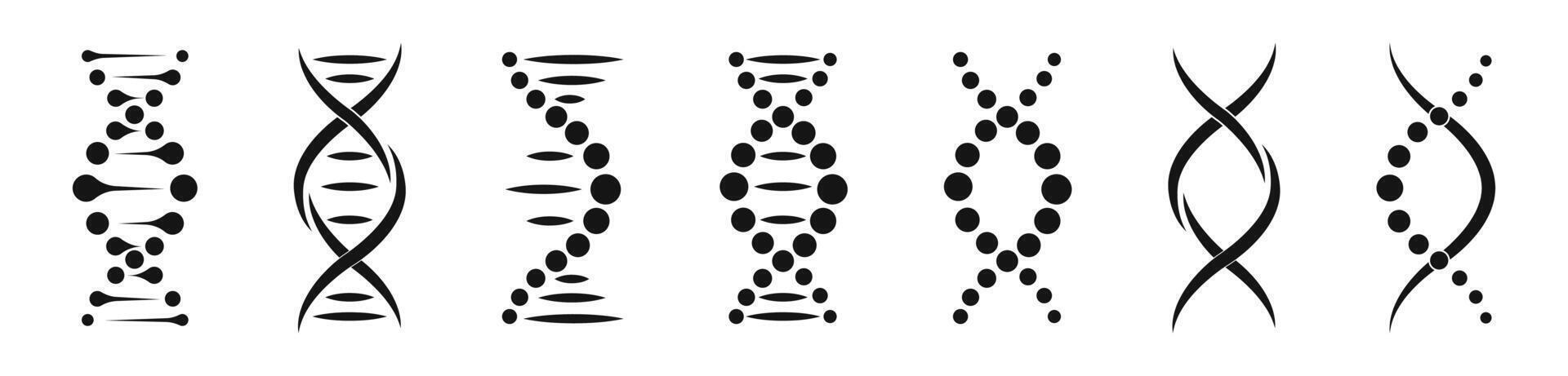 Dna emblem set. Abstract biotechnology concept. vector