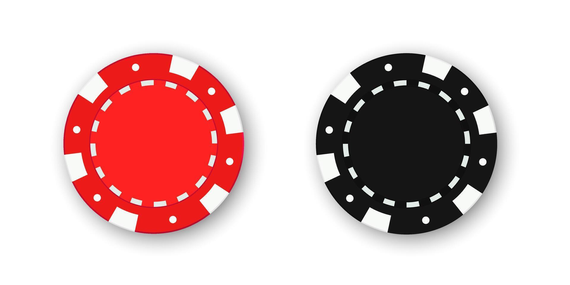 Playing chips icon set. vector