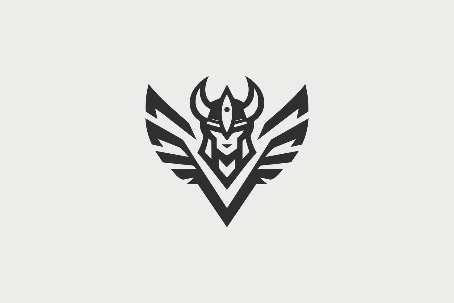 Letter V Viking Logo for sale vector