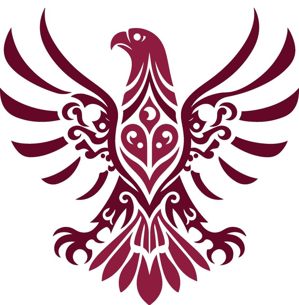 Qatar - Falcon, modern decorative art vector