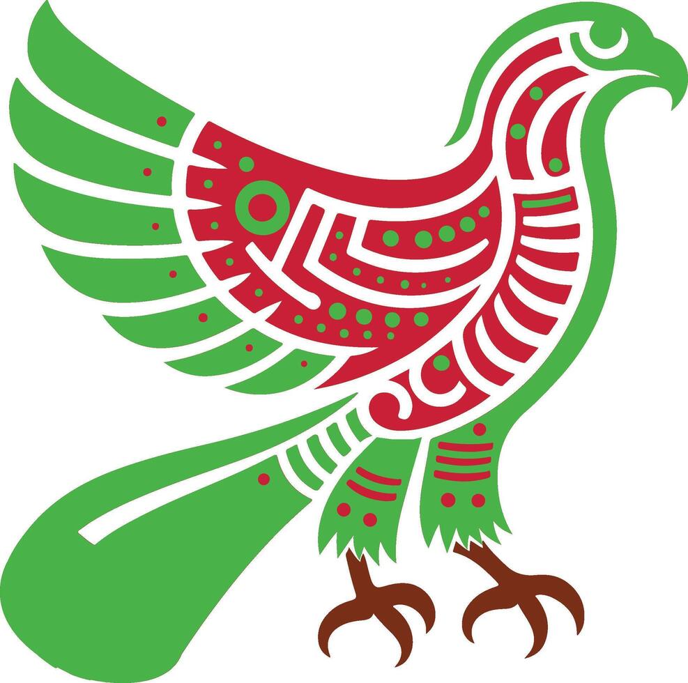 Fish Eagle with Burundi flag color vector