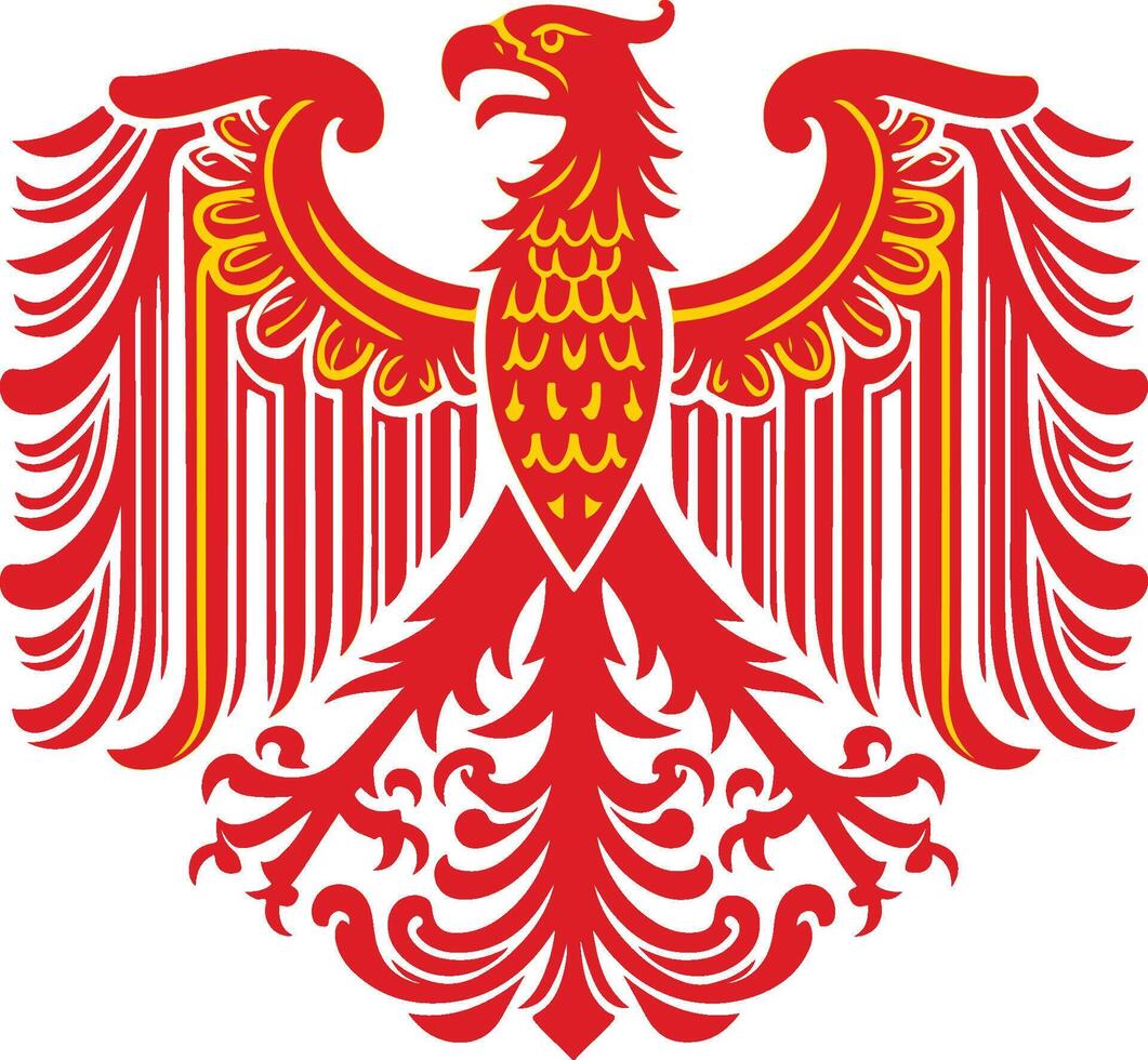 Germany - Golden Eagle, modern decorative art vector
