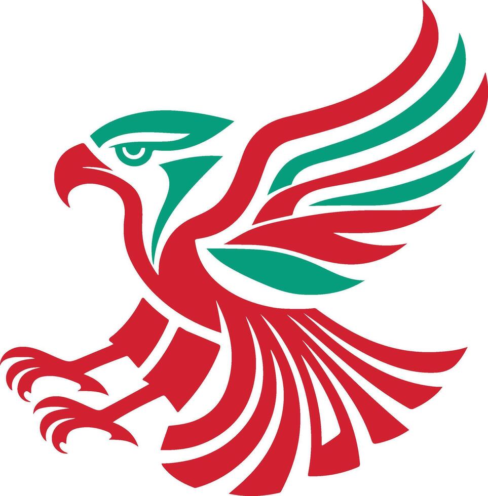 Kuwait - Falcon, modern decorative art vector