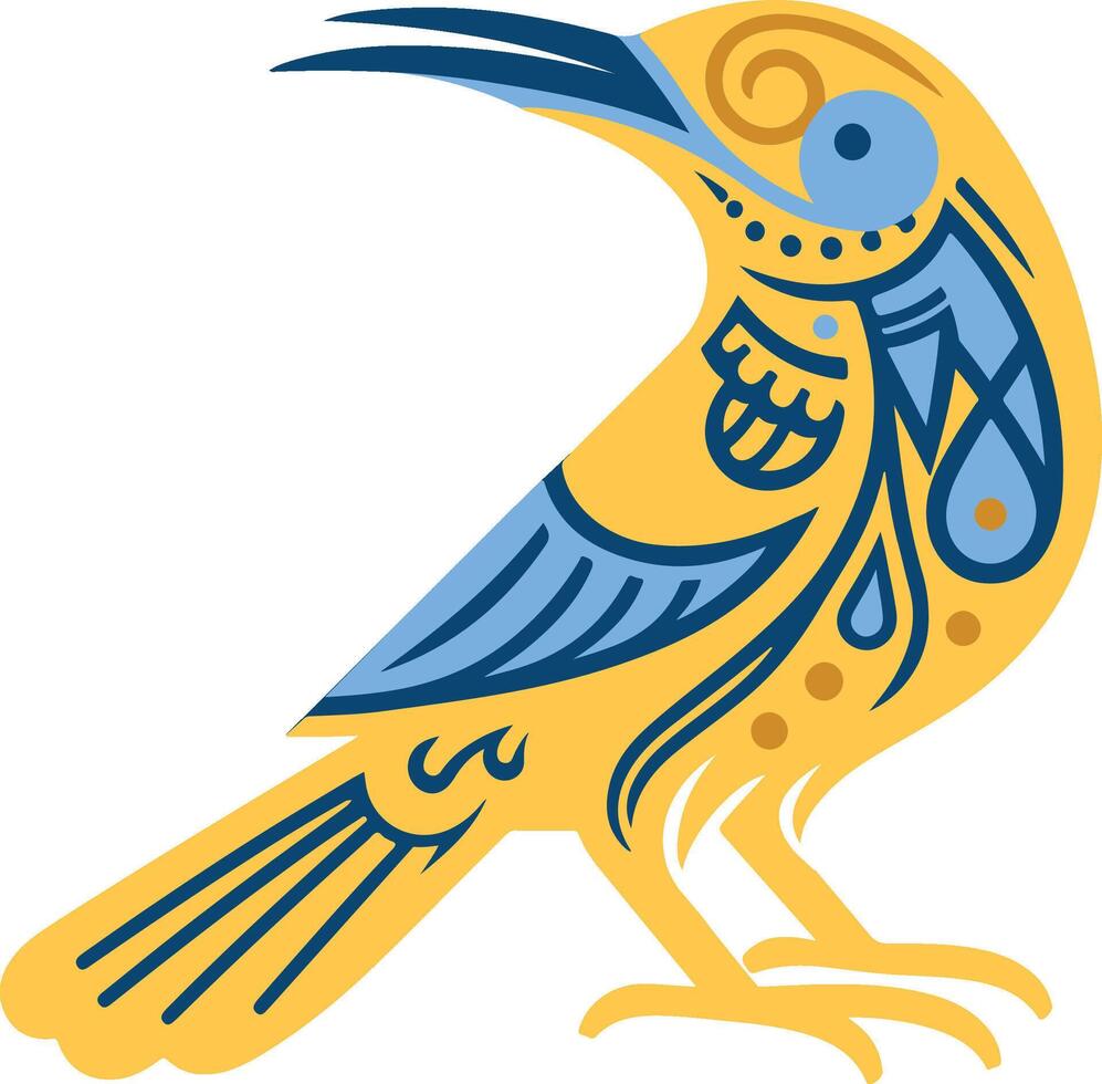 Rufous Hornero with Argentina flag color vector