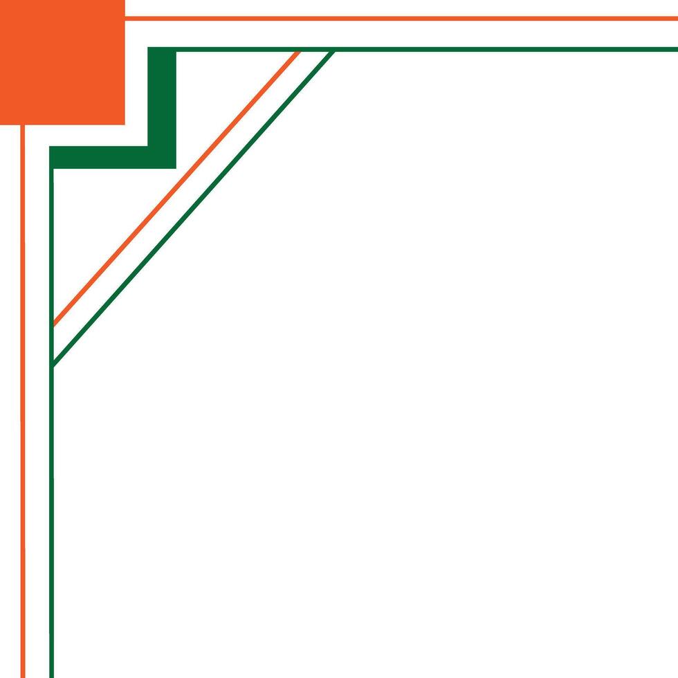 independence day border corner in India flag tri color of saffron, white and green. best for dependence day designs vector