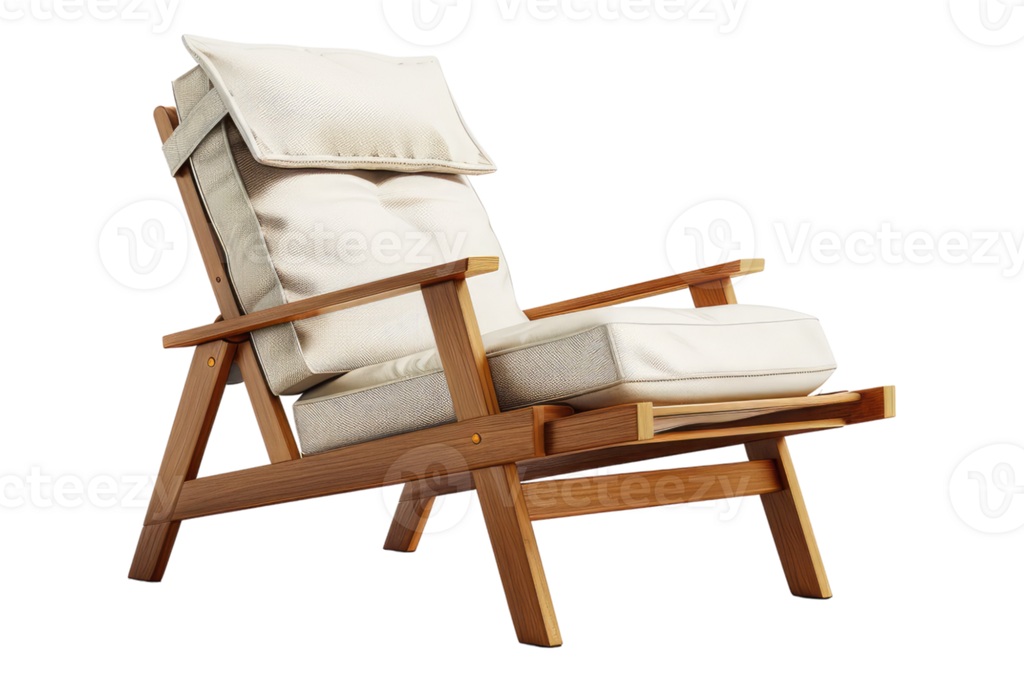 Serene solace recliner chair isolated on transparent background. png