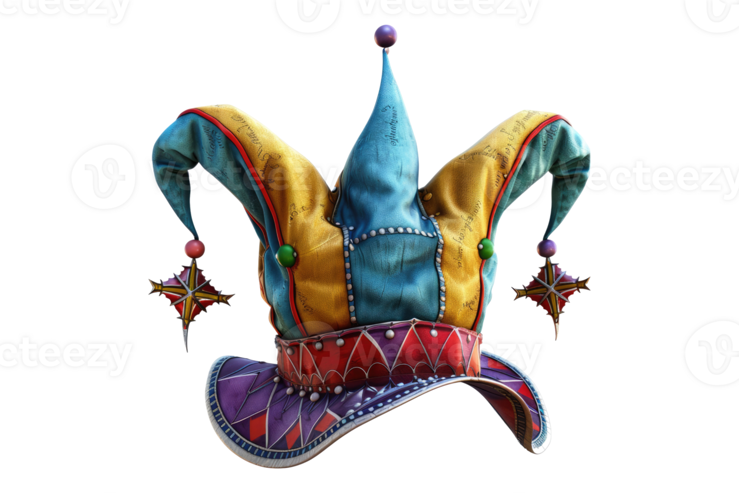 Jester hat isolated on transparent background. png