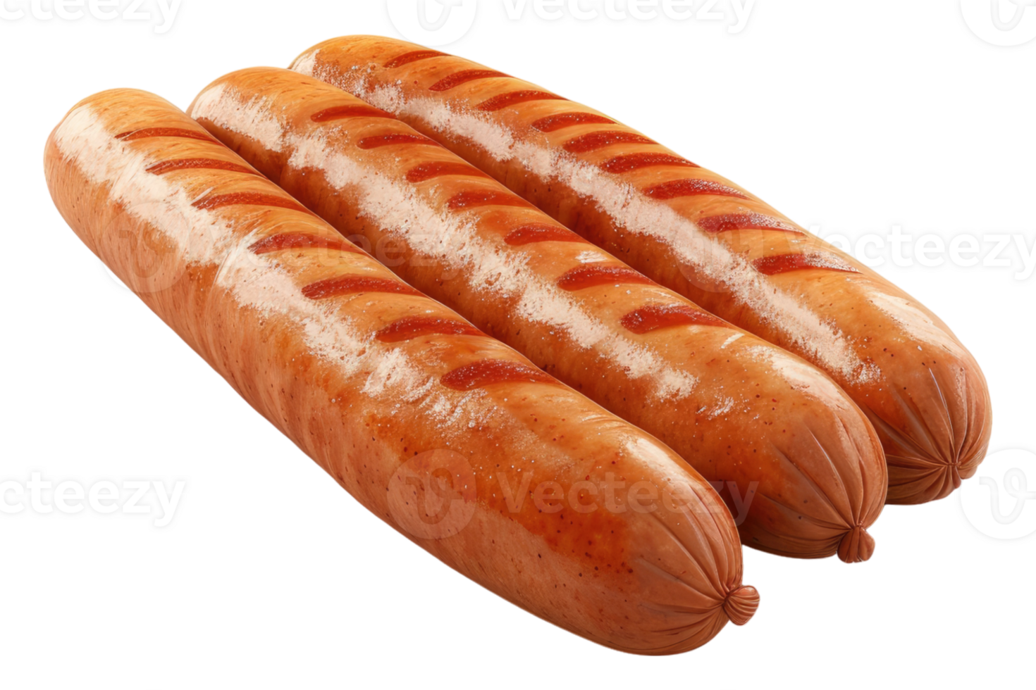quente cachorro grandes salsichas isolado em transparente fundo. png