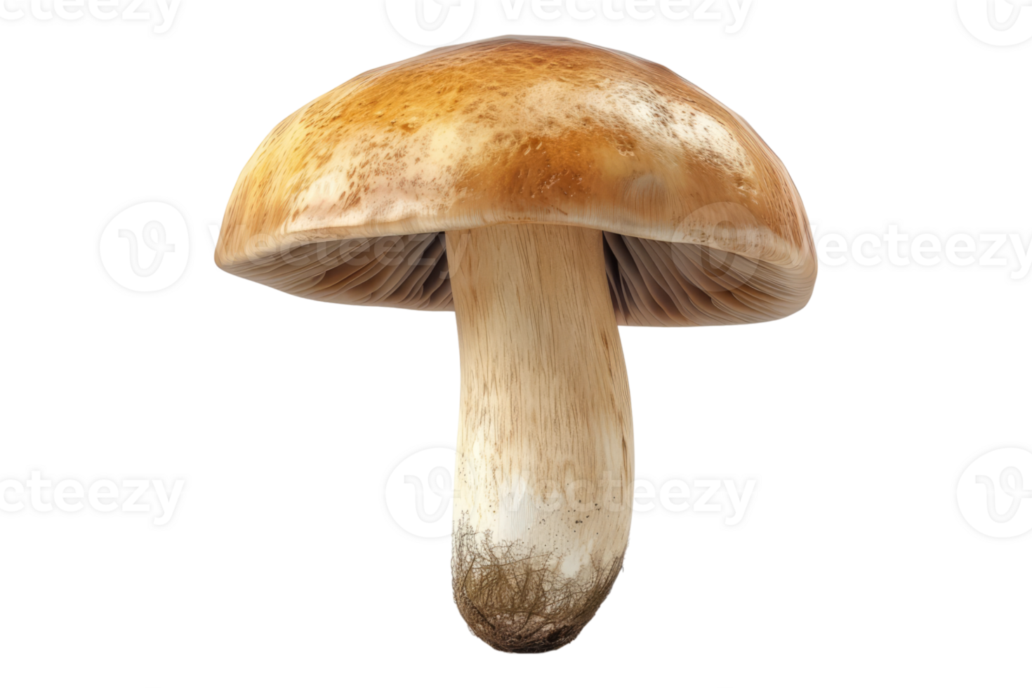 Edible mushroom isolated on transparent background. png