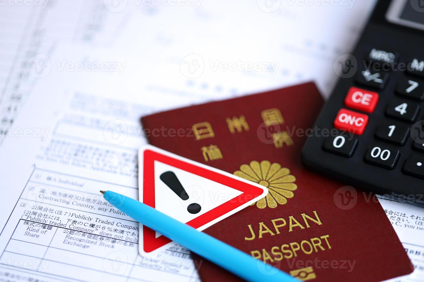 Concept of problems and troubles during tax reporting and taxpaying in Japan photo