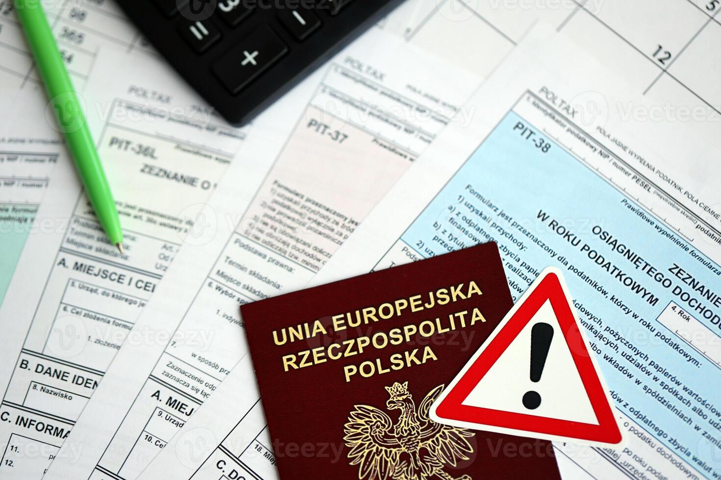 Concept of problems and troubles during tax reporting and taxpaying in poland photo